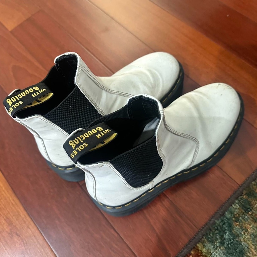 White doc marten Chelsea boots